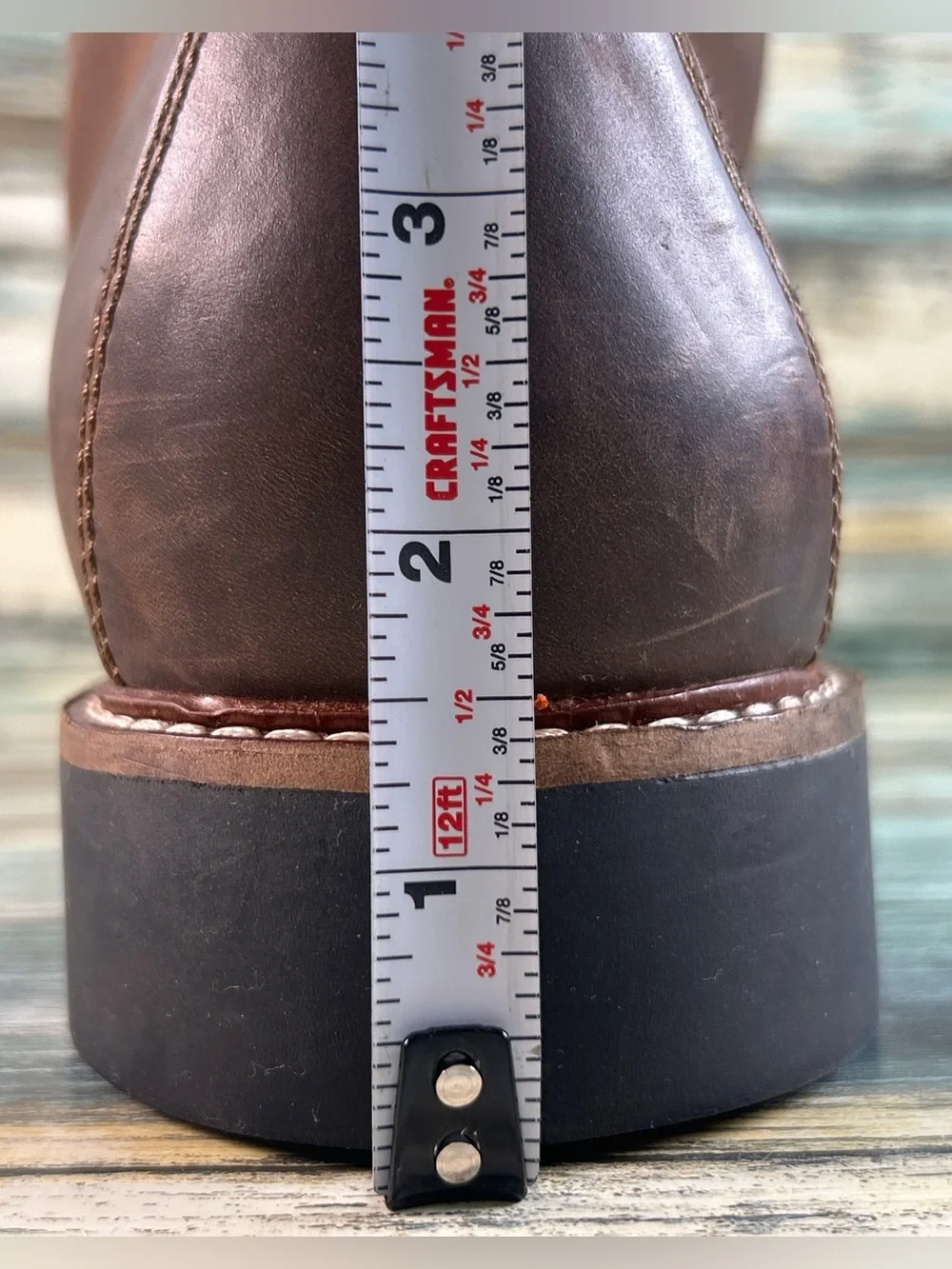 BOSTONIAN Lace Up Ankle Boot Size 10.5 Brown Leather Moc Toe Combat Chukka READ